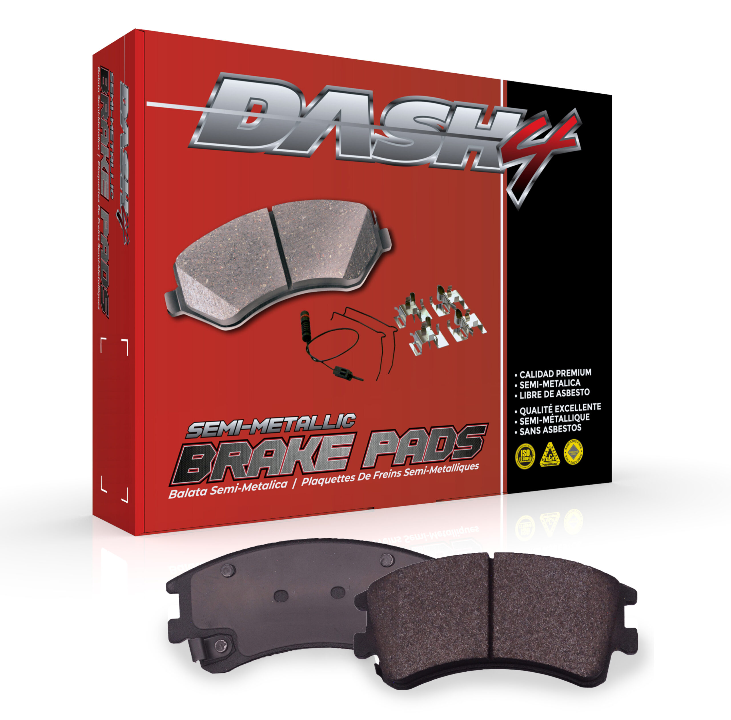 Dash4 MD598 Semi-Metallic Brake Pad 